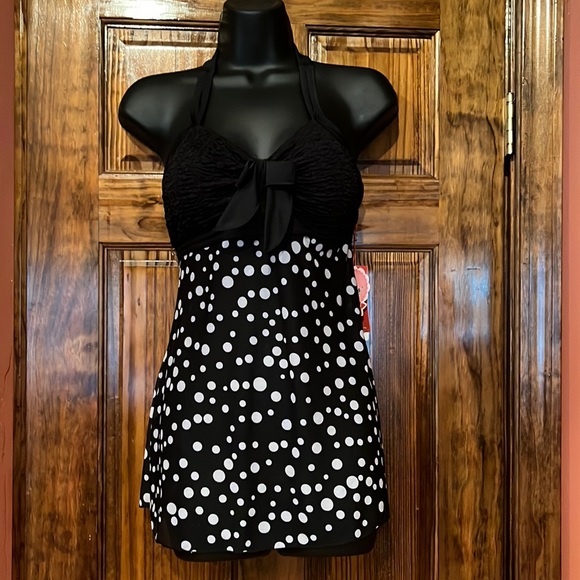 Other - NWT Polka Dot Baby Doll Tankini Top